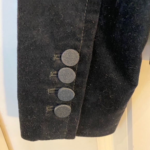 Talbots Black Velvet One Button Structured Blazer, size 6 - Picture 5 of 8